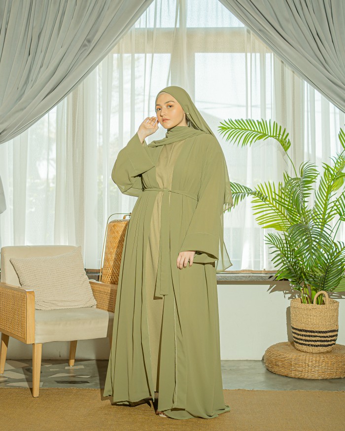 Ammara Abaya Dress (Sage Green)